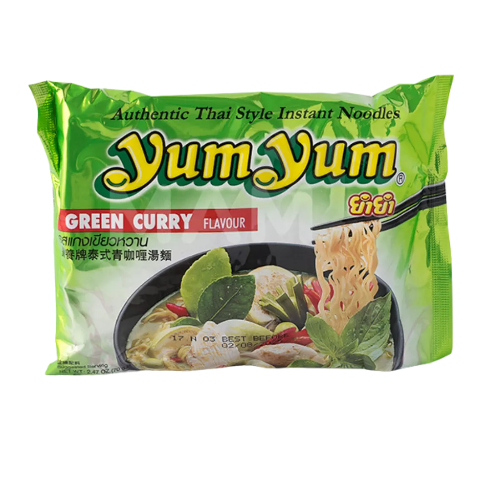 YUM YUM Instant Nudeln Green Curry Pk 70g